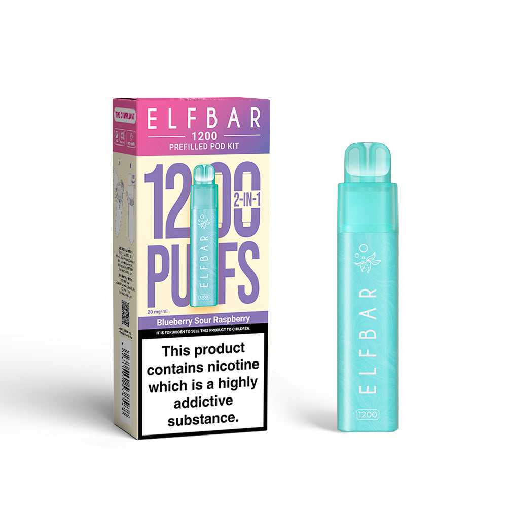 Elf Bar EB1200 | Blueberry Sour Raspberry | Free UK Delivery