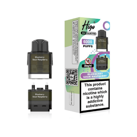 Higo BB Pulse 6000 Prefilled Pod Blueberry Sour Raspberry