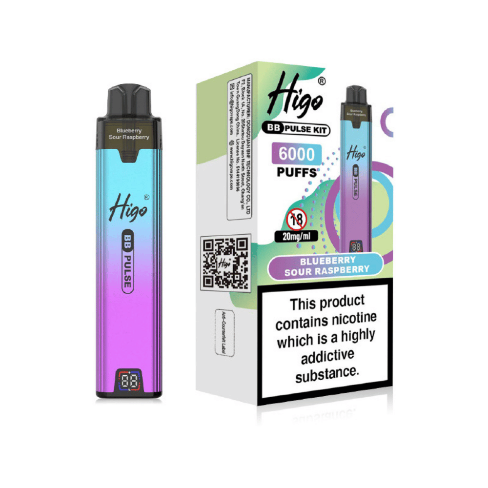 Higo BB Pulse 6000 Prefilled Pod Kit Blueberry Sour Raspberry