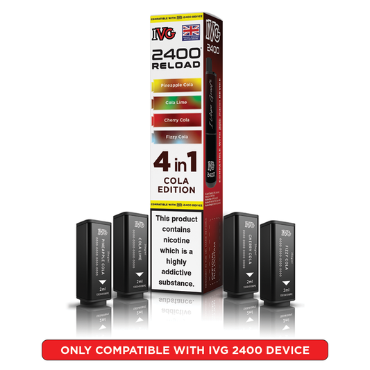 IVG 2400 Reload 4 in 1 Prefilled Pods Cola Edition