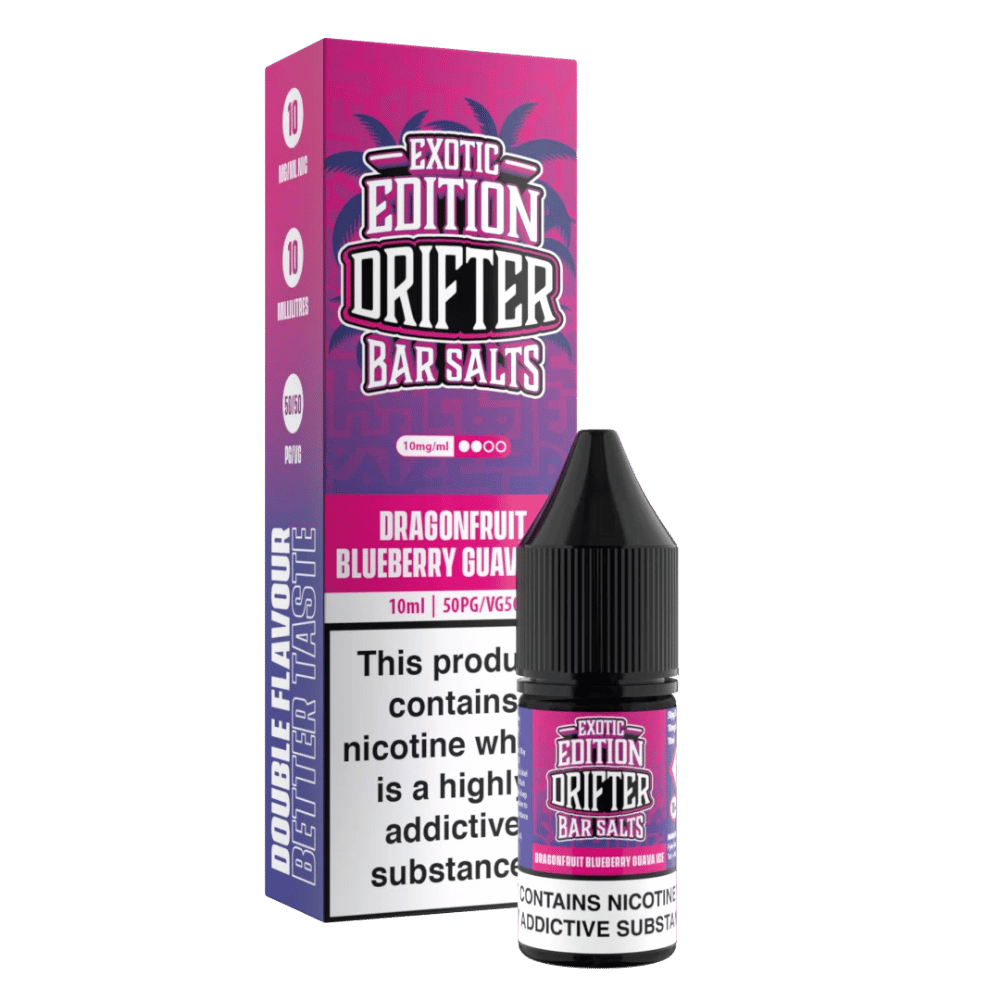 Drifter Bar Salts Exotic Edition Dragonfruit Blueberry Guava Nic Salt