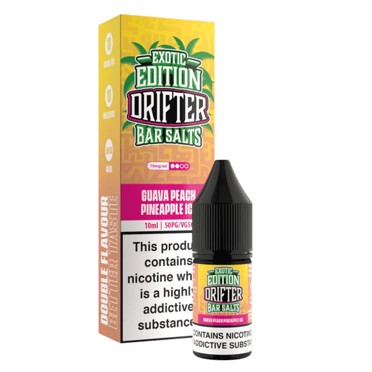 Drifter Bar Salts Exotic Edition Guava Peach Pineapple Ice Nic Salt