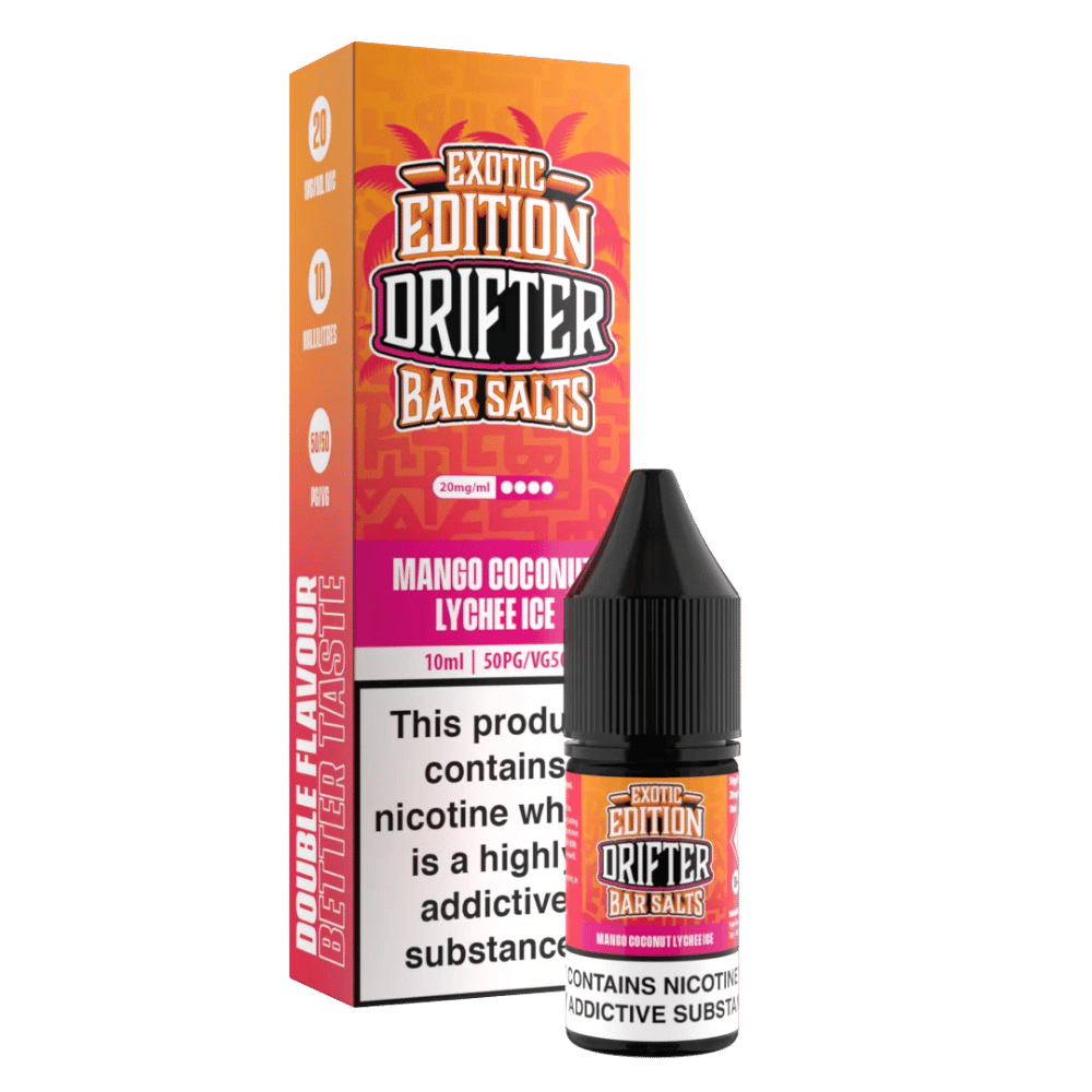 Drifter Bar Salts Exotic Edition Mango Coconut Lychee Ice Nic Salt