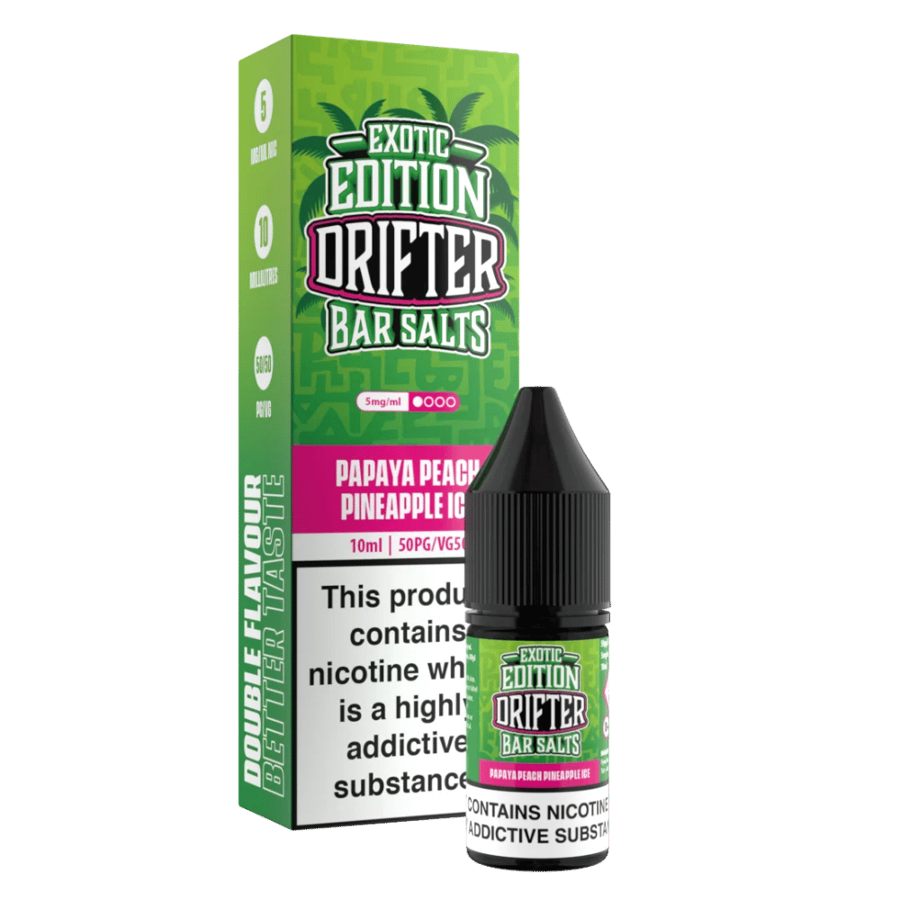 Drifter Bar Salts Exotic Edition Papaya Peach Pineapple Ice Nic Salt