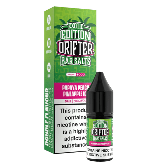 Drifter Bar Salts Exotic Edition Papaya Peach Pineapple Ice Nic Salt