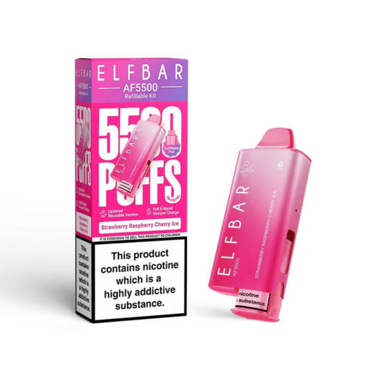 Elf Bar AF5500 Prefilled Kit Strawberry Raspberry Cherry Ice