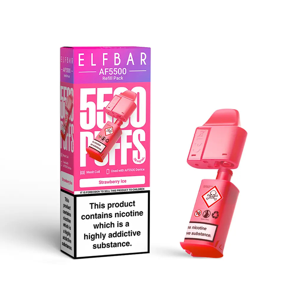 elf bar vape refill liquid Elf Bar AF5500 Refill Pack Strawberry Ice