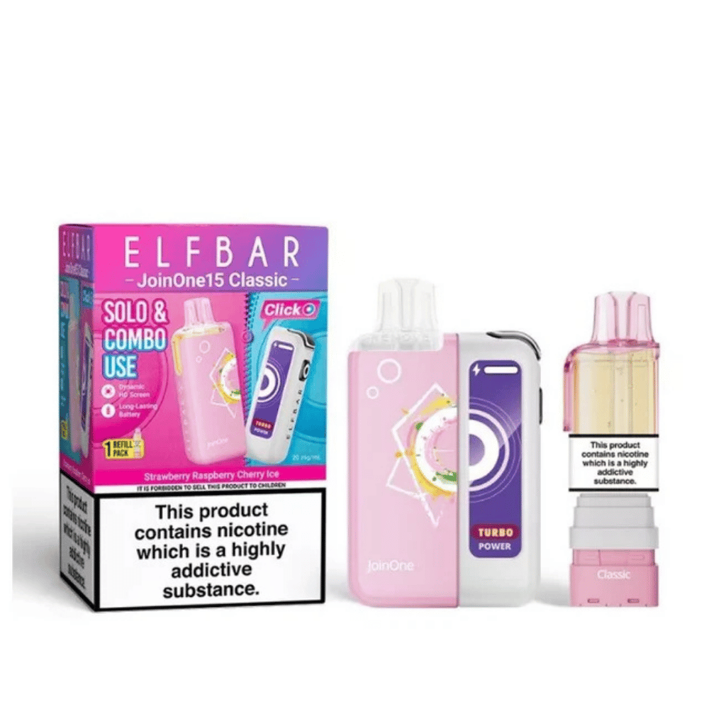 Elf Bar JoinOne15 Classic Prefilled Pod Kit Strawberry Raspberry Cherry Ice
