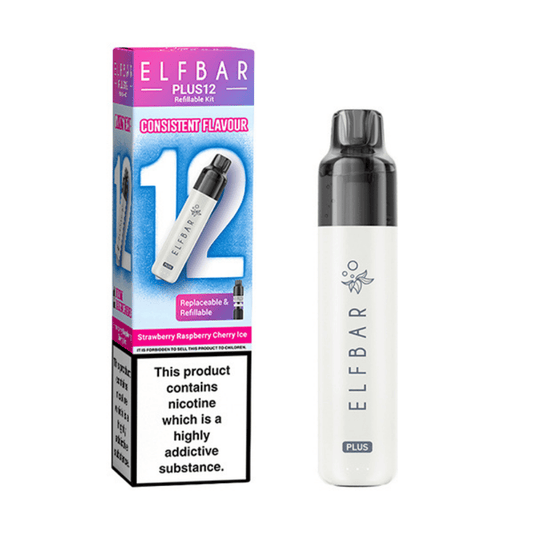 ELF BAR Plus 12 Prefilled Pod Kit Strawberry Raspberry Cherry Ice