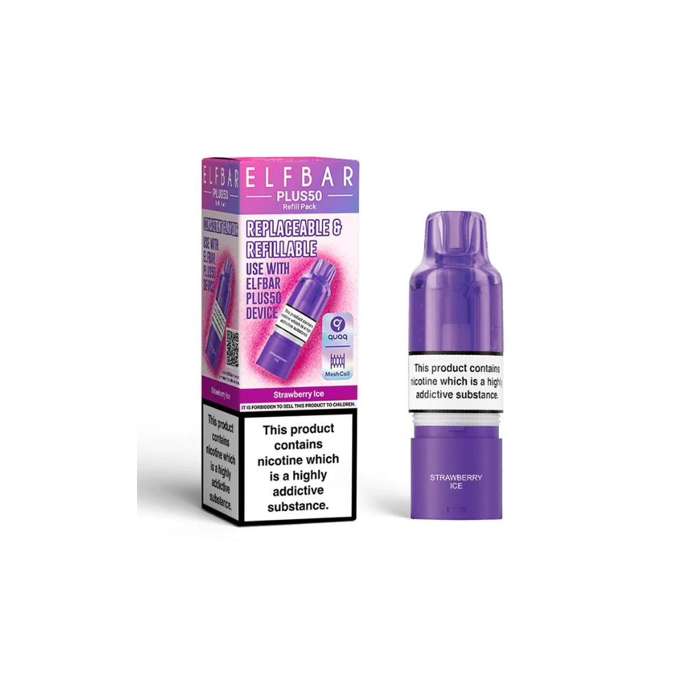 ELF BAR Plus 50 Refill Pack Strawberry Ice