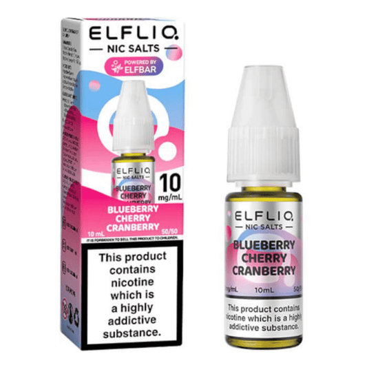 Elfliq Nic Salt E-Liquid 10ml Blueberry Cherry Cranberry