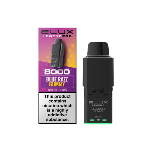 Elux Legend 8000 Prefilled Pod Blue Razz Gummy