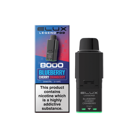 Elux Legend 8000 Prefilled Pod Blueberry Cherry Cranberry