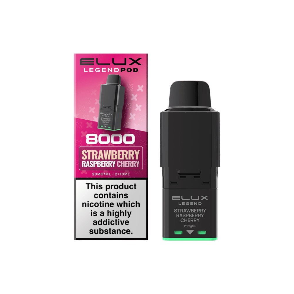 Elux Legend 8000 Prefilled Pod Strawberry Raspberry Cherry