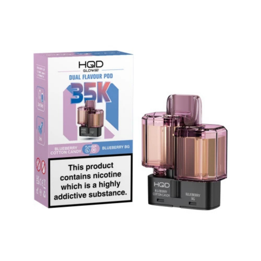 HQD Glow Air 35K Prefilled Pod Blueberry Cotton Candy / Blueberry BG