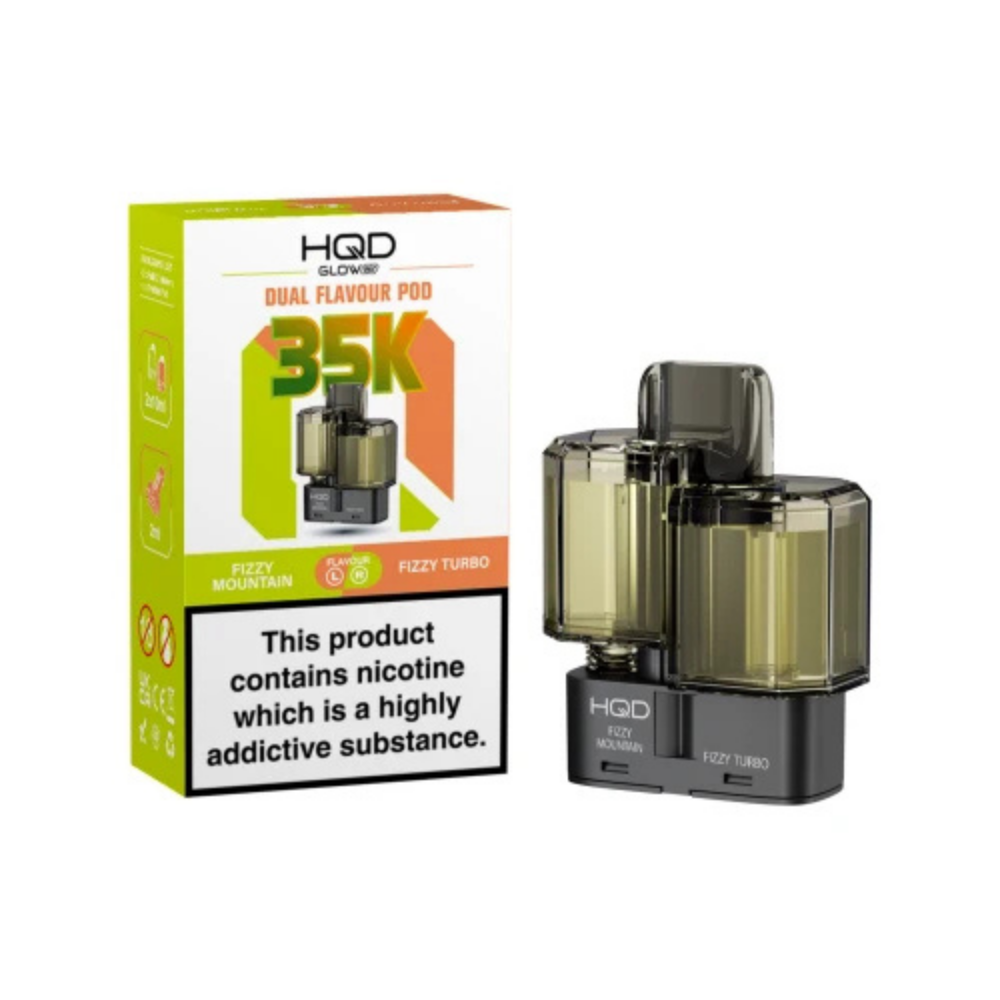 HQD Glow Air 35K Prefilled Pod Fizzy Mountain / Fizzy Turbo