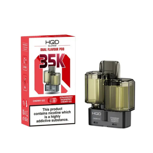 HQD Glow Air 35K Prefilled Pod Cherry Ice / Strawberry Raspberry Cherry Ice
