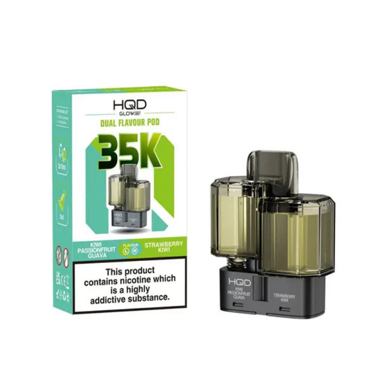 HQD Glow Air 35K Prefilled Pod Kiwi Passionfruit Guava / Strawberry Kiwi