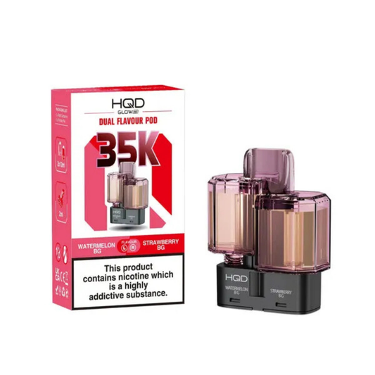 HQD Glow Air 35K Prefilled Pod Watermelon BG / Strawberry BG