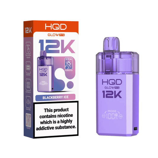 HQD Glow Pro 12K Prefilled Pod Kit Blackberry Ice
