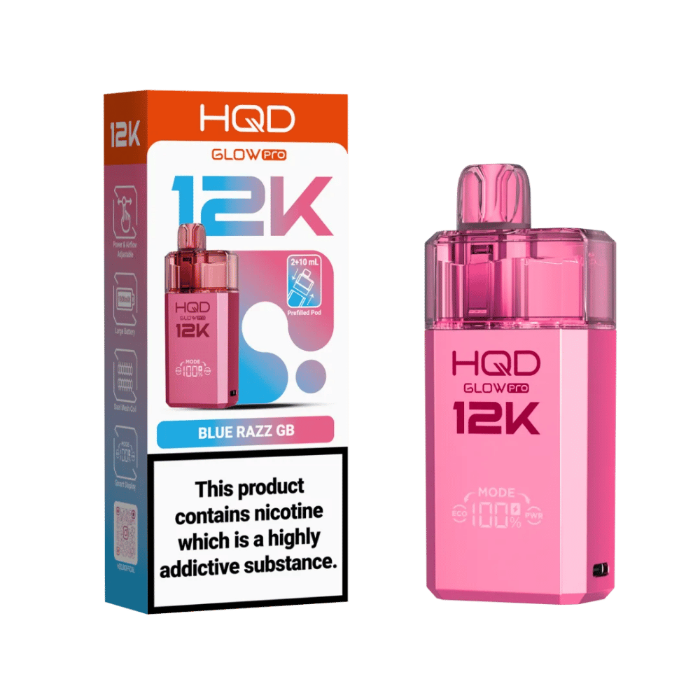 HQD Glow Pro 12K Prefilled Pod Kit Blue Razz GB