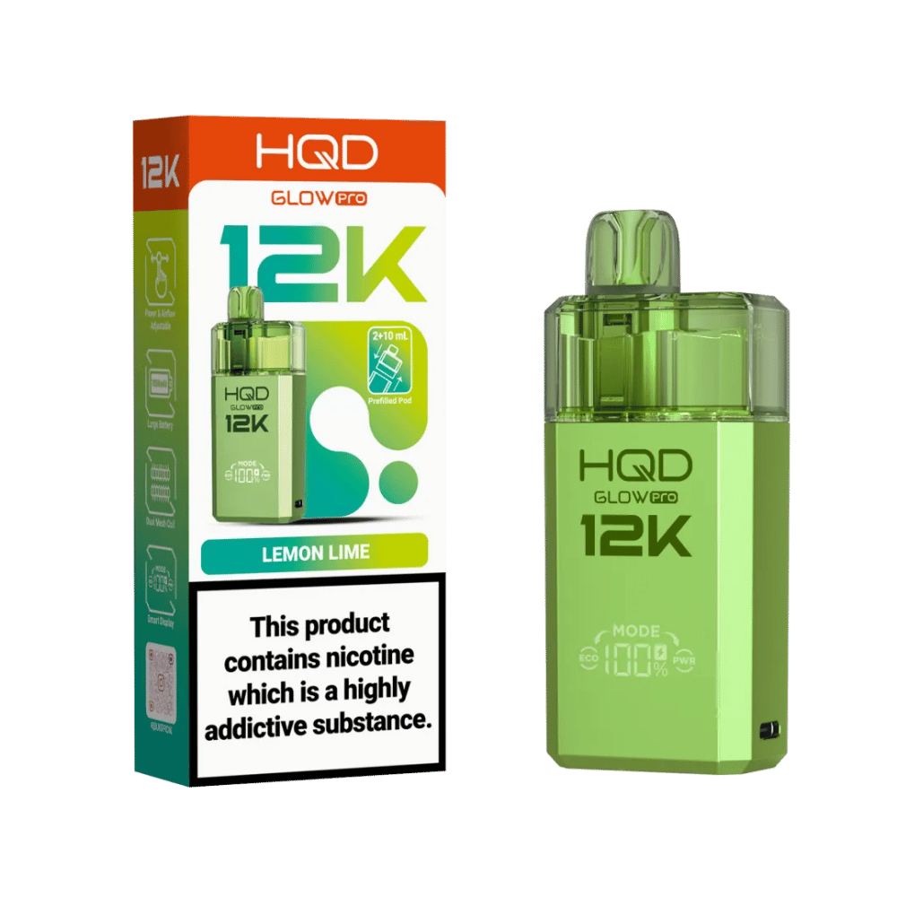 HQD Glow Pro 12K Prefilled Pod Kit Lemon Lime