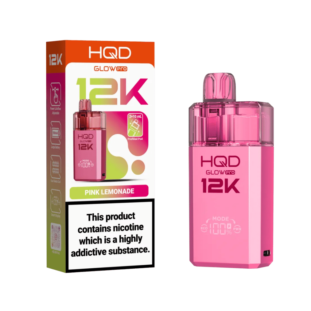HQD Glow Pro 12K Prefilled Pod Kit Pink Lemonade HQD Glow Pro 12K Prefilled Pod Kit Pink Lemonade