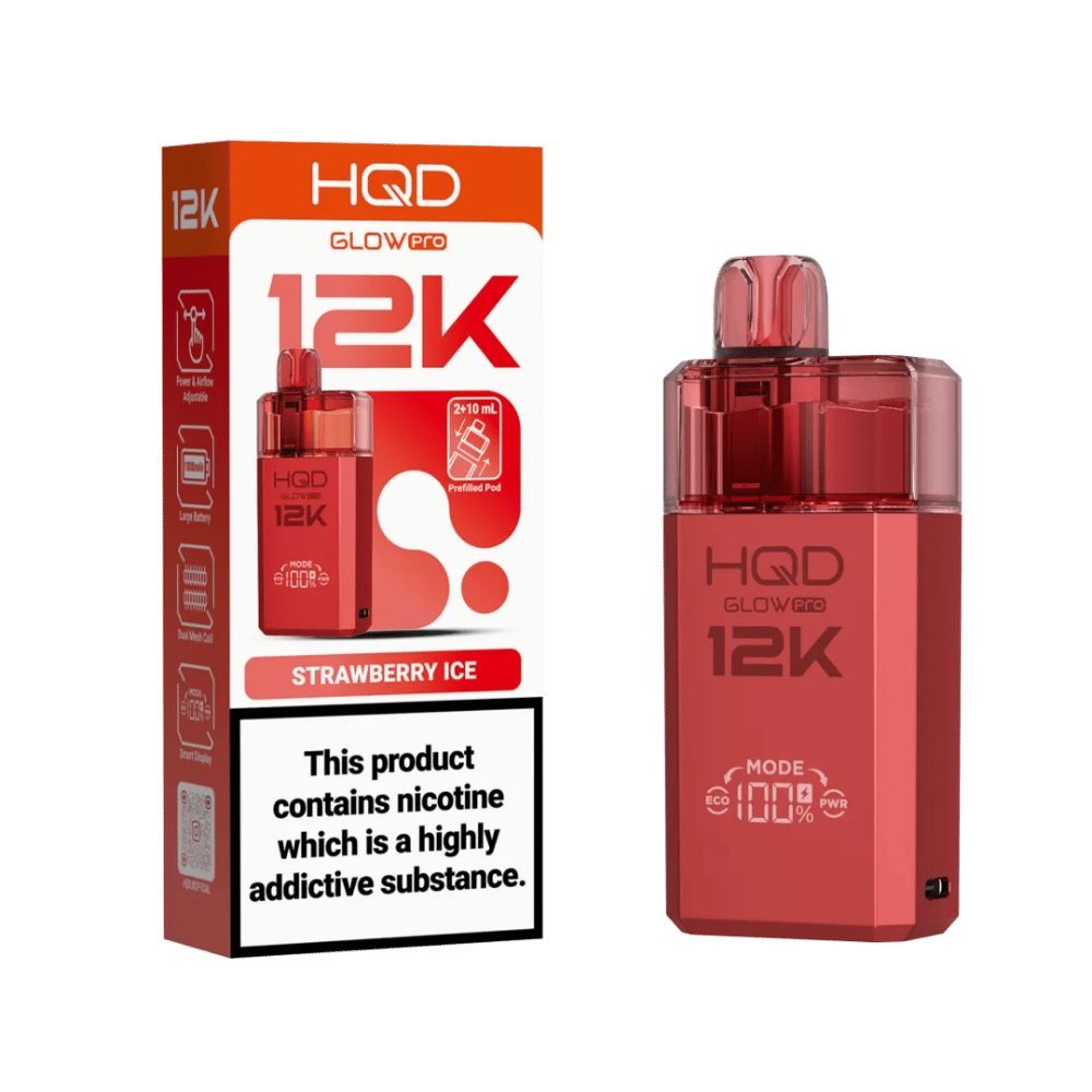 HQD Glow Pro 12K Prefilled Pod Kit Strawberry Ice