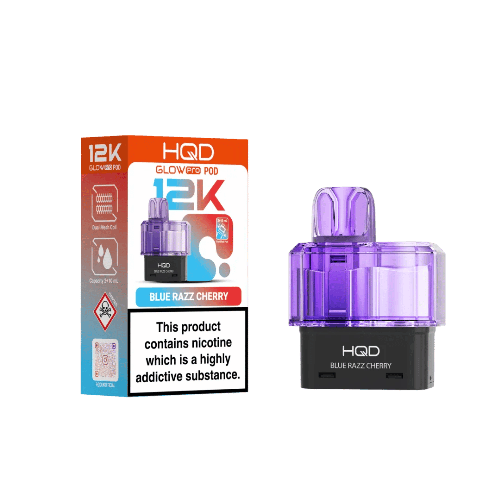HQD Glow Pro 12K Refill Pod Blue Razz Cherry