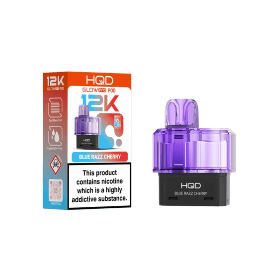HQD Glow Pro 12K Refill Pod Blue Razz Cherry
