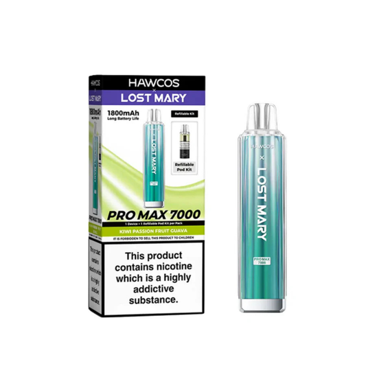 Hawcos x Lost Mary Pro Max 7000 Prefilled Pod Kit Kiwi Passionfruit Guava