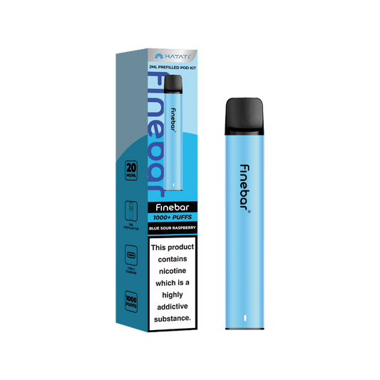 Hayati Finebar 1000 Puffs Prefilled Pod Kit Blue Sour Raspberry