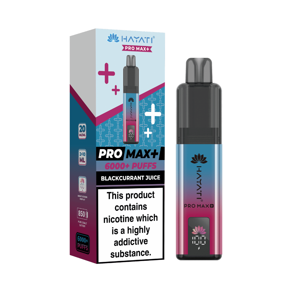 Hayati Pro Max Plus 6000 Puffs Blackcurrant Juice Hayati Pro Max Plus 6000 Puffs Blackcurrant Juice