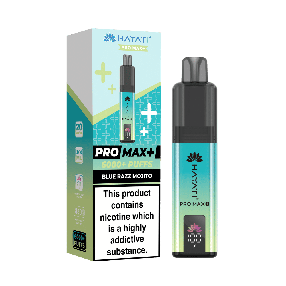 Hayati Pro Max Plus 6000 Puffs Blue Razz Mojito Hayati Pro Max Plus 6000 Puffs Blue Razz Mojito