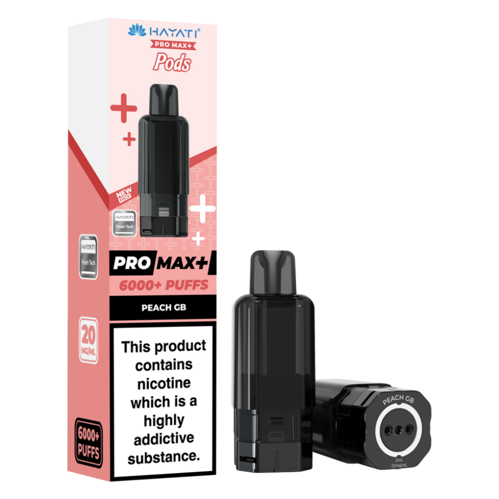 Hayati Pro Max Plus 6000 Prefilled Pod Peach GB