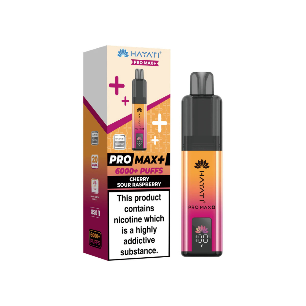 Hayati Pro Max Plus 6000 Puffs Cherry Sour Raspberry