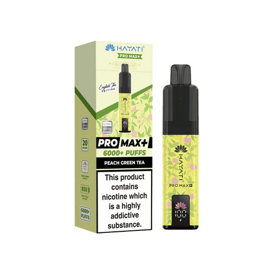 Hayati Pro Max Plus 6000 Puffs Peach Green Tea