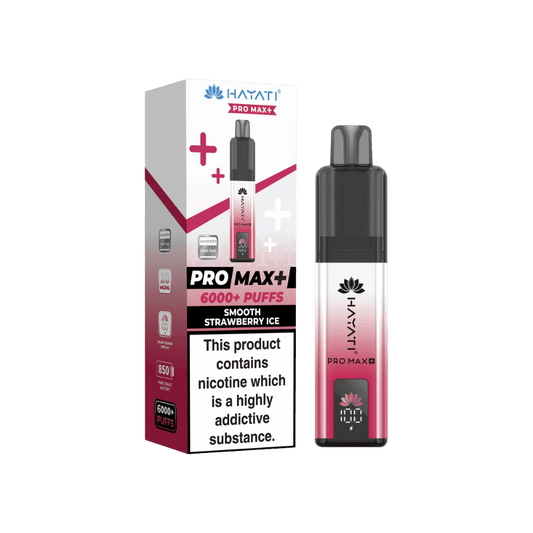 Hayati Pro Max Plus 6000 Puffs Smooth Strawberry Ice