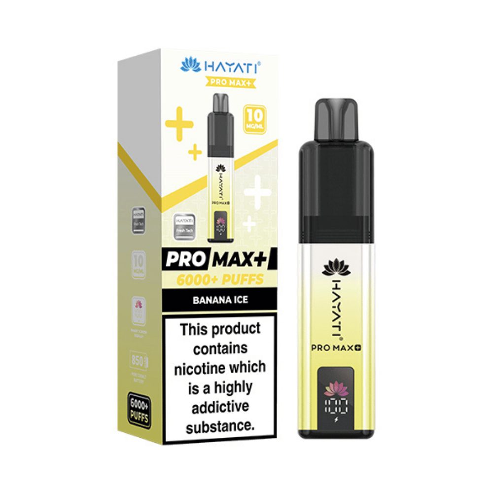 Hayati Pro Max Plus 6000 Puffs 10mg Banana Ice