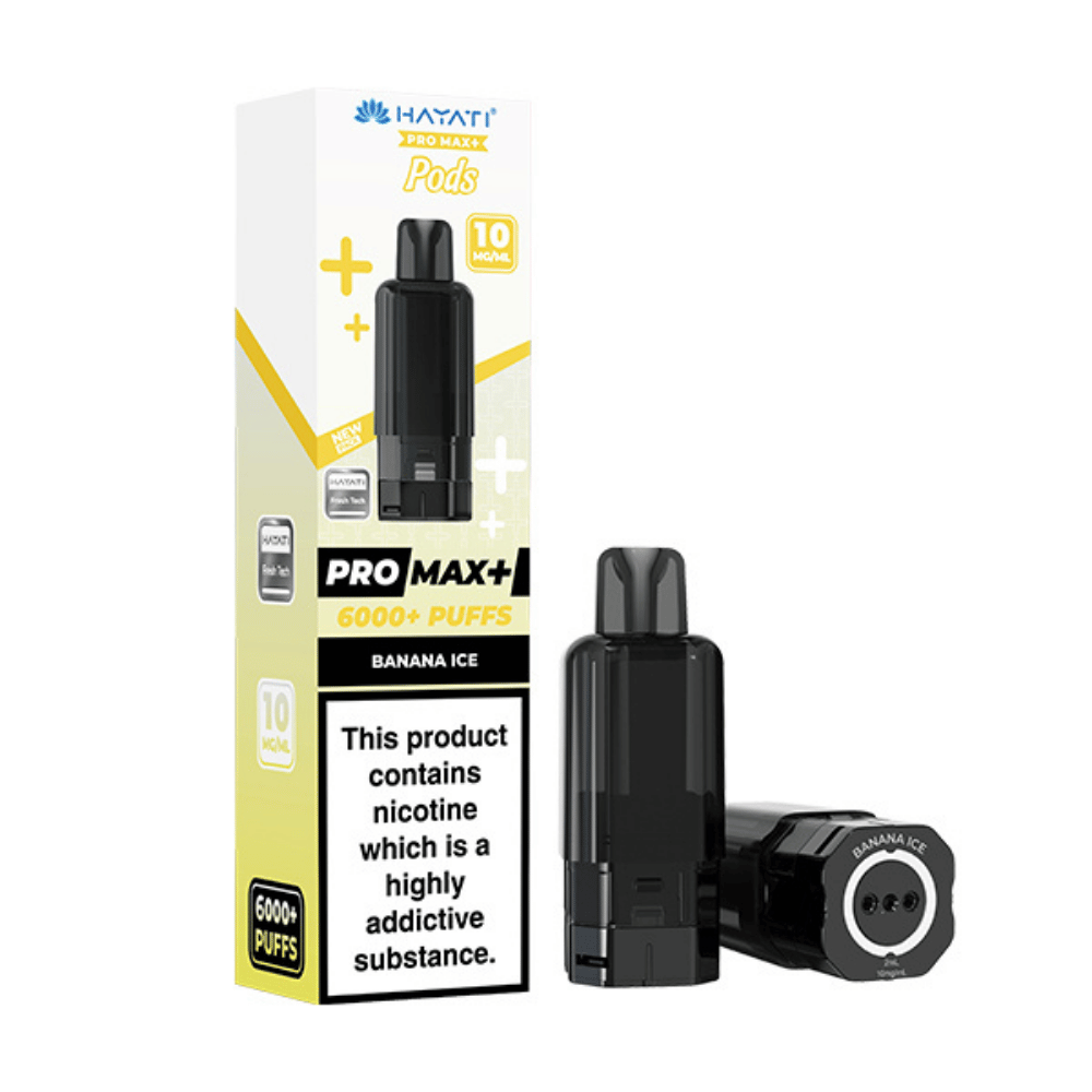 Hayati Pro Max Plus 6000 Prefilled Pod 10mg Banana Ice