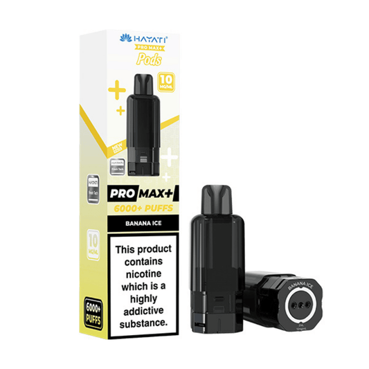 Hayati Pro Max Plus 6000 Prefilled Pod 10mg Banana Ice