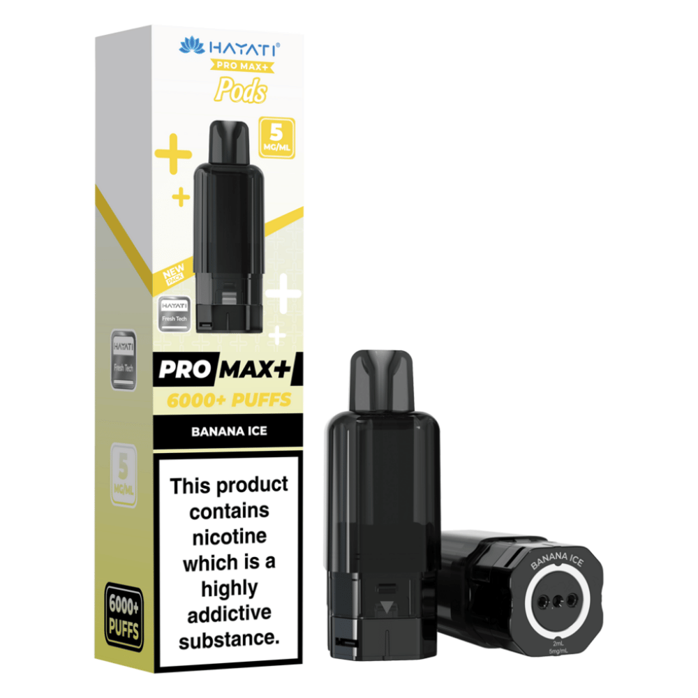 Hayati Pro Max Plus 6000 Prefilled Pod 5mg Banana Ice
