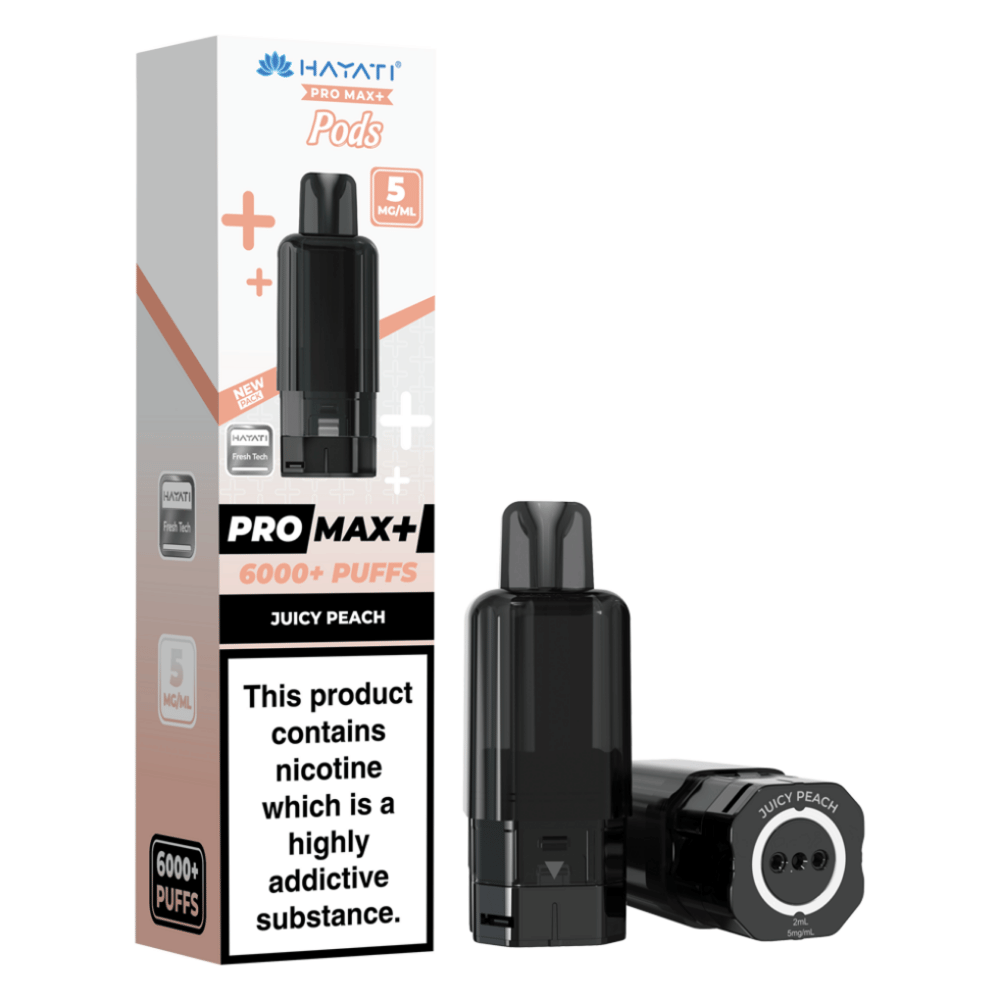 Hayati Pro Max Plus 6000 Prefilled Pod 5mg Juicy Peach