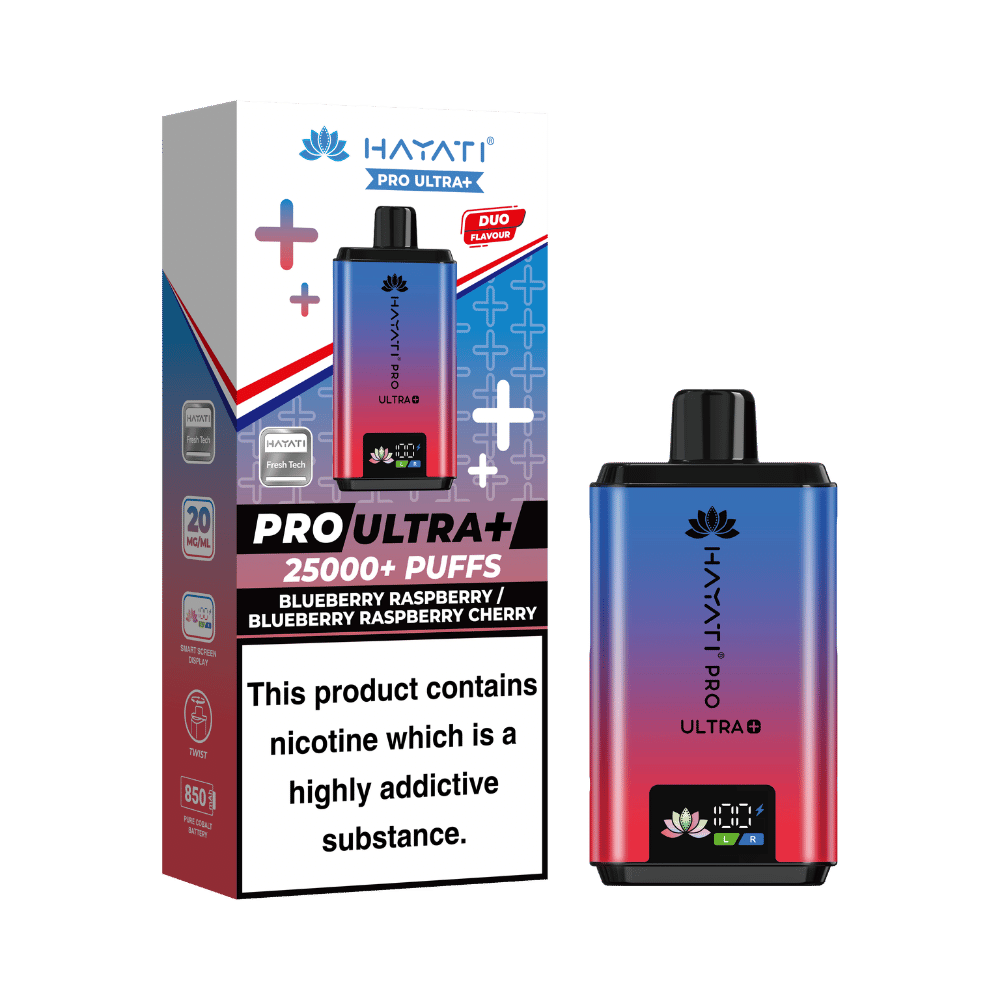 Hayati Pro Ultra Plus 25k Puffs Vape Kit Blueberry Raspberry / Blueberry Raspberry Cherry