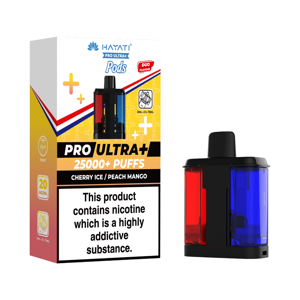Hayati Pro Ultra Plus 25k Prefilled Pods Cherry Ice/Peach Mango