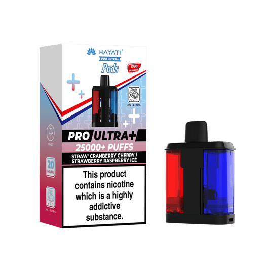 Hayati Pro Ultra Plus 25k Prefilled Pods Straw' Cranberry Cherry / Strawberry Raspberry Ice