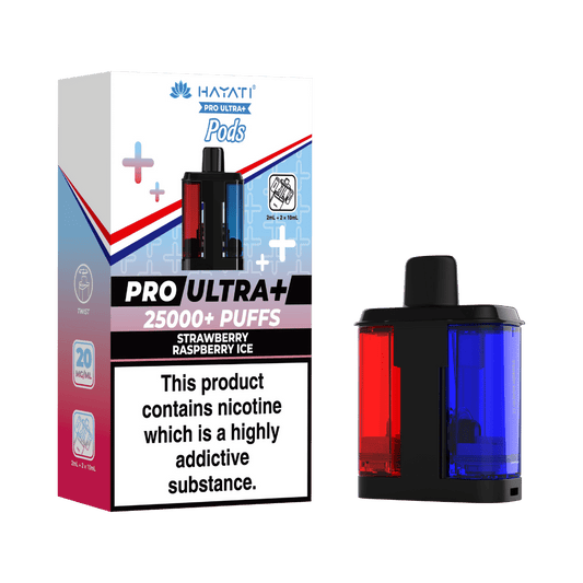 Hayati Pro Ultra Plus 25k Prefilled Pods Strawberry Raspberry Ice
