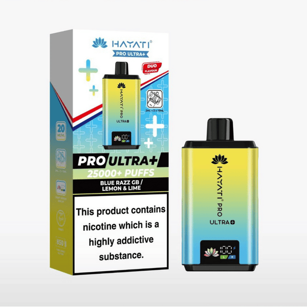 Hayati Pro Ultra Plus 25k Puffs Kit Blue Razz GB / Lemon Lime