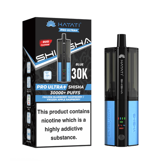 Hayati Pro Ultra Plus Shisha 30000 Prefilled Pod Kit Frozen Blueberry Raspberry / Frozen Apple Raspberry