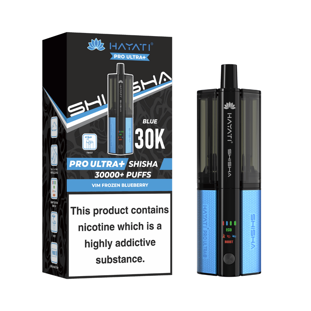 Hayati Pro Ultra Plus Shisha 30000 Prefilled Pod Kit Vim Frozen Blueberry